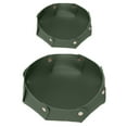 thumbnail image 1 of 2 circular leather entrance keys minimalist storage tray desktop jewelry storage box key storage box - green, 1 of 5