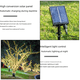 thumbnail image 3 of Cadena de luces LED solares impermeables para exteriores, luces con control remoto de 8 funciones, iluminación de calle, patio, decoración alrededor del árbol, luces navideñas, 3 of 4