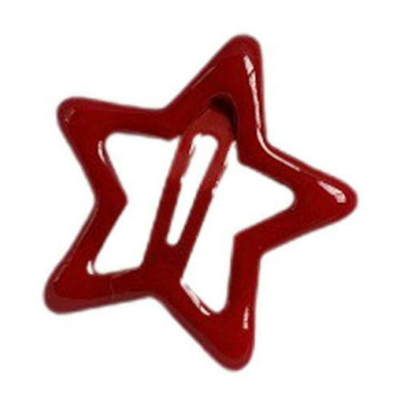 QHUDLV Red Lucky Red Five-pointed Star Hairpin Elegant Ide Clip Women