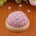 thumbnail image 2 of Hemisphere Shape Cotton Fabric Sewing Storage Holder Pin Cushion Pink, 2 of 6