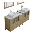 thumbnail image 6 of Vanity Art 72" Double Sink Freestanding Bathroom Vanity Set with Engineered Marble Top and Mirror, 6 of 9