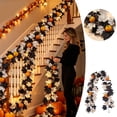 thumbnail image 2 of Halloween Pumpkin Garland 68 Inch Fall Leaf Decor For Mantle Staircase Porch Indoor Outdoor Autumn Thanksgiving Multicolor Party Decoration, 2 of 7