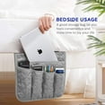 thumbnail image 3 of LQCrafK 2PCS Sofa Armrest Organizer Non-Slip Arm Chair Bedside Caddy Storage Organizer for Recliner Couch with 5 Pockets for Cell Phone TV Remote Control Magazines, 3 of 7
