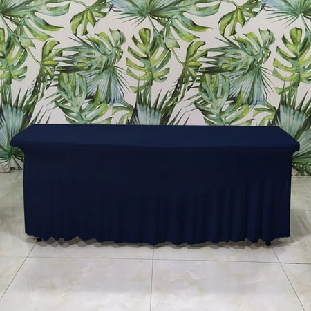 

ASWMXR Table Cloth Rectangular Elegant Tablecloths Stretch Spandex Skirting Milk Washable Ironing Table Cover Wedding for Dining
