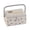 Bee Happy, variant on Medium Sewing Box Organiser Fabric Covered Storage Box, Handle, Internal Tray, Pin Cushion and Pocket, For Sewing, Quilting and Knitting Supplies