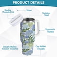 thumbnail image 2 of Yayeee 30oz Stainless Steel Tumbler with Straw and Handle Double-Wall Insulated Travel Water Bottle, Vibrant Hydrangeas Pattern, 2 of 8