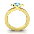 thumbnail image 4 of 2.35 Carat Oval Cut Blue Topaz & Garnet Gemstone Beautiful Anniversary Ring for Ladies Solid 14K Yellow Gold Size 10.5 by Diamond-Capitals, 4 of 8