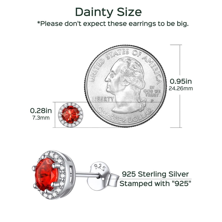 ChicSilver July Birthstone Earrings, 925 Sterling Silver photo 4