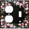 thumbnail image 4 of Metal Light Switch Plate Cover Circular Cotton Flower Feather Frame FLW025, 4 of 37