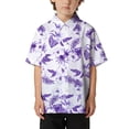 thumbnail image 5 of PMVFHDE Chemise Décontractée à Manches Courtes pour Garçons, à Imprimé Floral Tropical, Boutonnée, pour les Vacances, Blanche, 8-9 Ans, 5 of 5