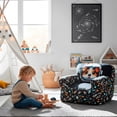 thumbnail image 1 of Puff Sillón Infantil Niños Niñas Cuarto Juegos Relleno Negro-Perro, 1 of 6