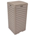 thumbnail image 1 of Sunnydaze Outdoor Trash Can - Polypropylene Resin - Light Gray - 39 Gallons, 1 of 10
