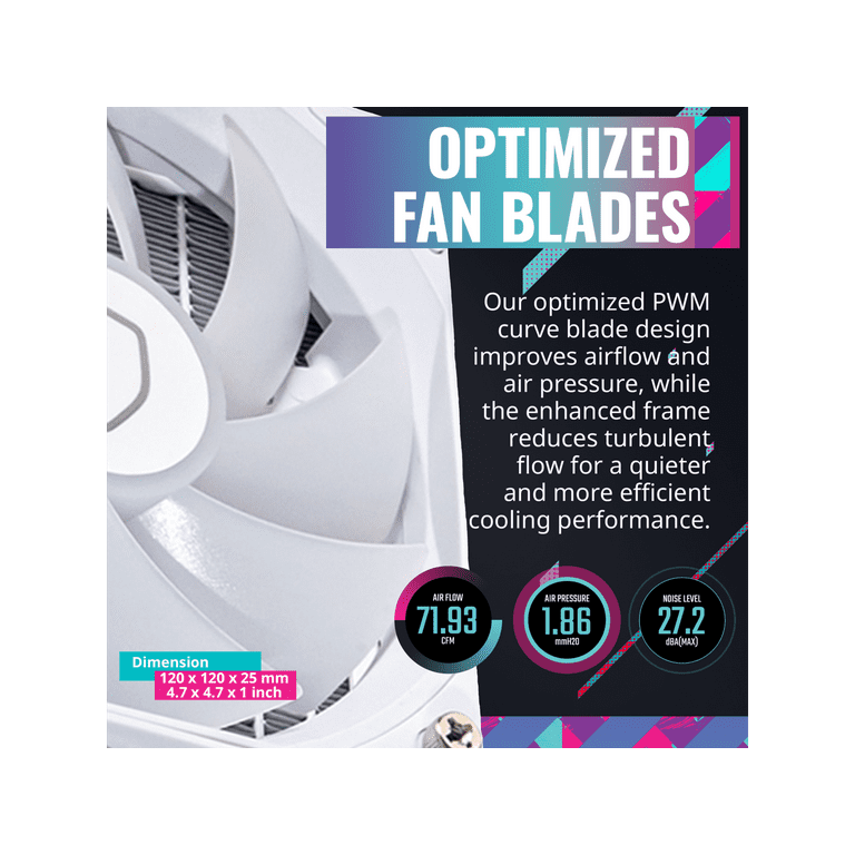 PC用ファン・クーラー Cooler Master MASTERLIQUID240ATMOS WHITE MasterLiquid 240 ATMOS White AIO Liquid Cooler | Cooler Master