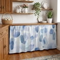thumbnail image 3 of Blue Cabinet Curtain 28"Wx51"L, Dustproof Storage Cabinet Curtain with Self Adhesive Tape, Watercolor Abstract Geometric Art Tall Pantry Cover Drape for Kitchen, Laundry Room, Utility Closet, 3 of 9