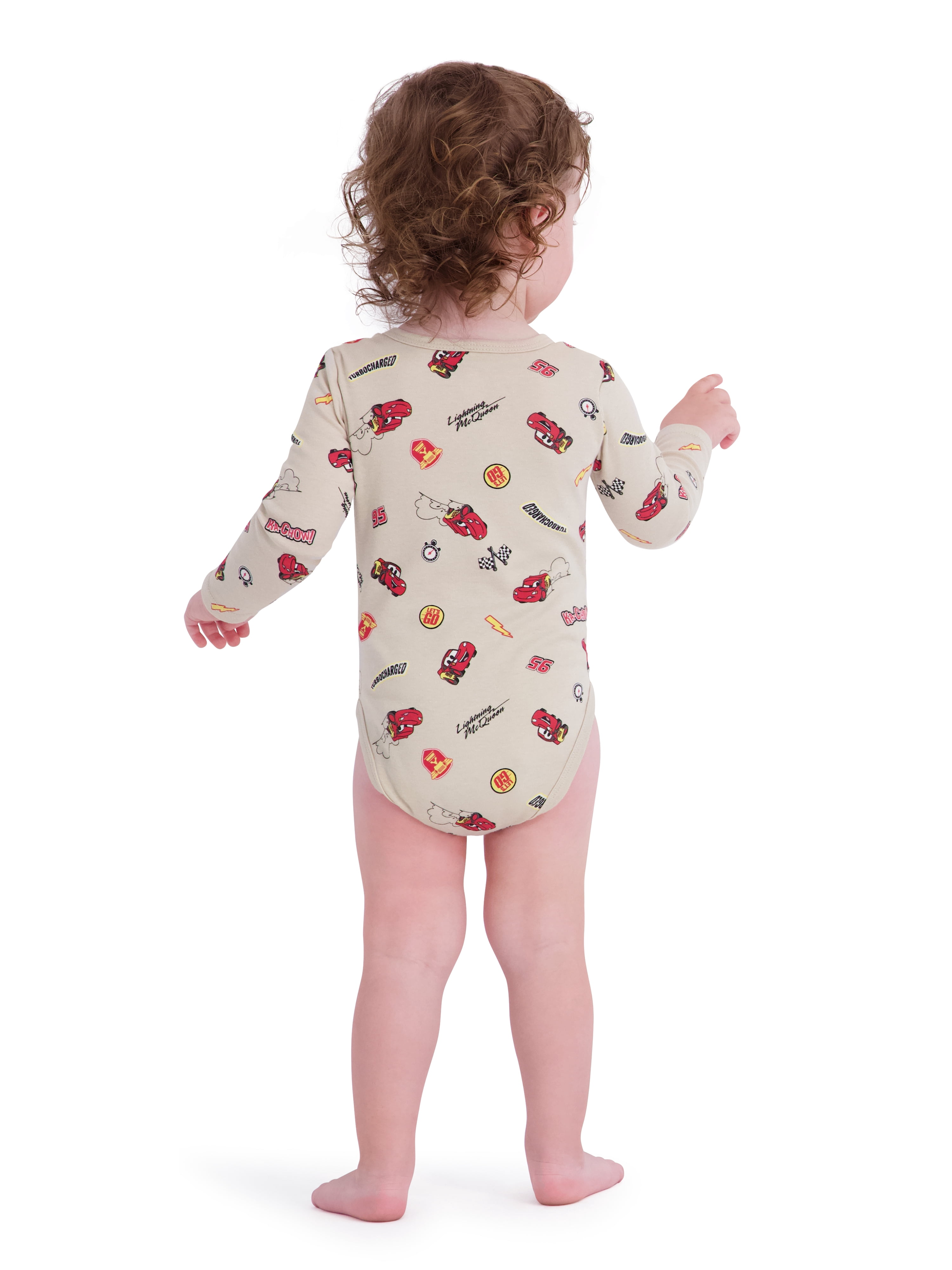 Cars Baby Boy 3 Pack Long Sleeve Bodysuit, Size 0-24 Months