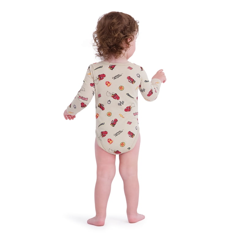 Disney Pixar Cars Baby Long Sleeve Bodysuit, 3-Pack photo 7