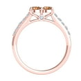 thumbnail image 3 of Mauli Jewels Rings for Women 1.10 Carat Two Stone Diamond And Morganite Ring Prong-Setting 14k Rose Gold, 3 of 6