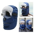 thumbnail image 2 of Unisex Winter Warm Fleece Thermal Balaclava Ski Cycling hat hooded Glasses, 2 of 7