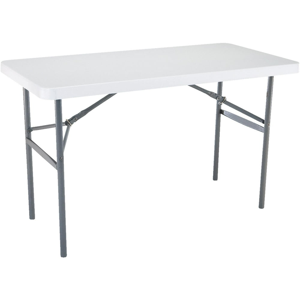 Lifetime 4foot Folding Table, Light Commercial, White Granite