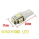 thumbnail image 2 of Bombilla LED T10 W5W, 194 168 2825, para luces de lectura, matrícula, luces de techo y luces laterales, 12 V CC (blanco, paquete de 10), 2 of 5