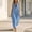 Blue, variant on Casual Dresses for Women Cotton Linen Yellow Boho Maxi Sleeveless V-Neck Strapped Swing Flowy Loose Plain Beach Long Dresses with Pockets S