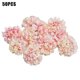 thumbnail image 4 of 50 piezas de adornos para decoración de bodas, flores artificiales, cabezas de hortensias prácticas para fiestas, bricolaje, fácil de aplicar, seda seca, artesanía para el hogar., 4 of 4