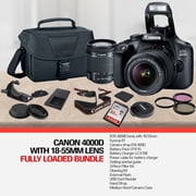 Canon 4000D DSLR Camera with EF-S 18-55mm Lens (International Version) + 64GB Memory Card(International Model)