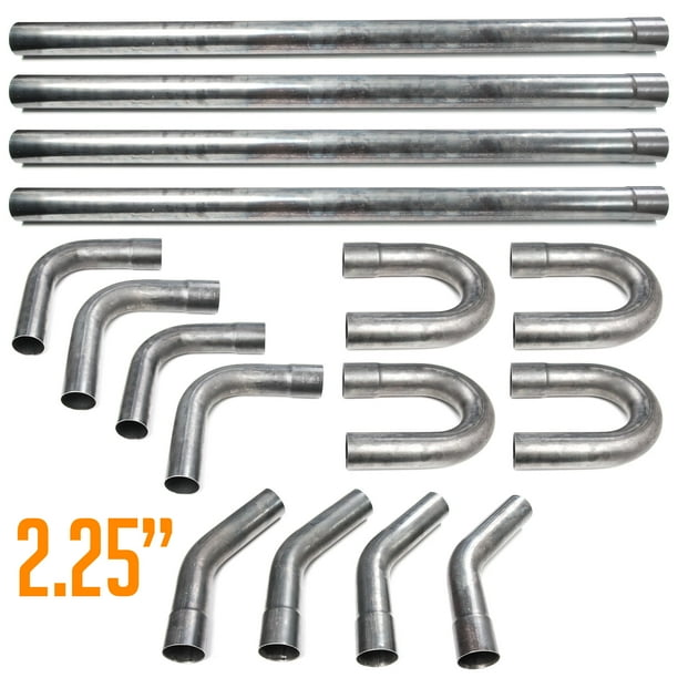Krator 2.25" Mild Steel DIY Custom Mandrel Exhaust Pipe Straight & Bend