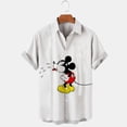 thumbnail image 1 of Disney Anime 3D Mickey Mouse Print Men Shirt Summer Loose Short Sleeve Casual Shirt Hawaiian Shirt Shirt Top Plus Size Hot SaleS Gao Jinjia LED, 1 of 2