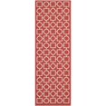 thumbnail image 5 of SAFAVIEH Outdoor CY6925-248 Courtyard Collection Red / Bone Rug, 5 of 10