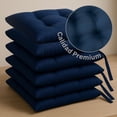 thumbnail image 4 of TESSO HOME Set de 6 Cojines Acolchados para Silla de Comedor con Lazos Relleno Ideal Almohadillas para los Asientos Medidas 42 x 42 x 7 cm, 4 of 6