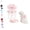Blush Pink, variant on Cat and Small Dog Harness and Leash Set, Adjustable H-Style Pet Harness with Oversized Sheer Bow, Lightweight Dressy Walking Set (White,L)