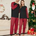 thumbnail image 6 of Brnmxoke Matching Christmas Pajamas for Family Casual Pjs Set Xmas Long Sleeve Shirts and Buffalo Plaid Pants Outfits Holiday Party Sleepwear for Couples, 6 of 6