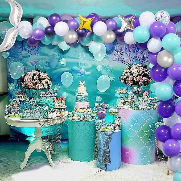 YANSION Mermaid Balloon Garland Kit Mermaid Party Decorations
