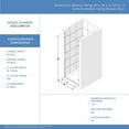 thumbnail image 5 of DreamLine SDA224W720VMX01 Alliance Swing 24" W x 72 5/8" H Semi-Frameless Swing Shower Door in Chrome and Clear Glass, 5 of 5
