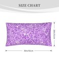 thumbnail image 3 of Pofeuu Lilac Glittering Print Queen Pillow Cases,Pillowcases with Envelope Closure, Wrinkle, Fade and Stain Resistant Pillow Covers-20x36in（No pillow core), 3 of 7