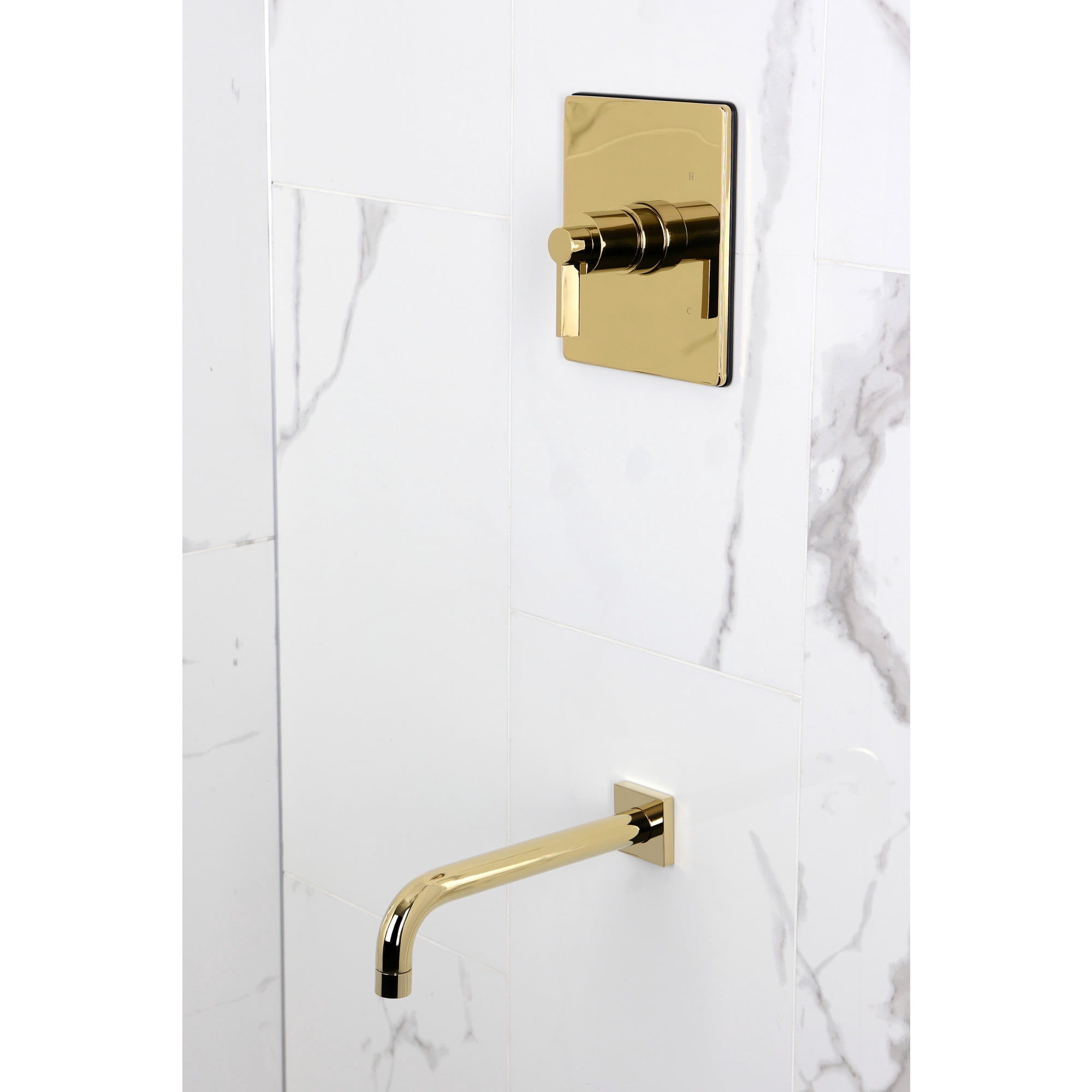 Kingston Brass KB6342NDLTO Nuvofusion Single-Handle Pressure Balanced Tub Faucet in Polished Brass