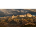 thumbnail image 2 of Jaynes Gallery 18x11 Black Ornate Wood Framed with Double Matting Museum Art Print Titled - USA-Colorado-Uncompahgre National Forest Panoramic autumn view of Cimarron Mountains at sunset, 2 of 4