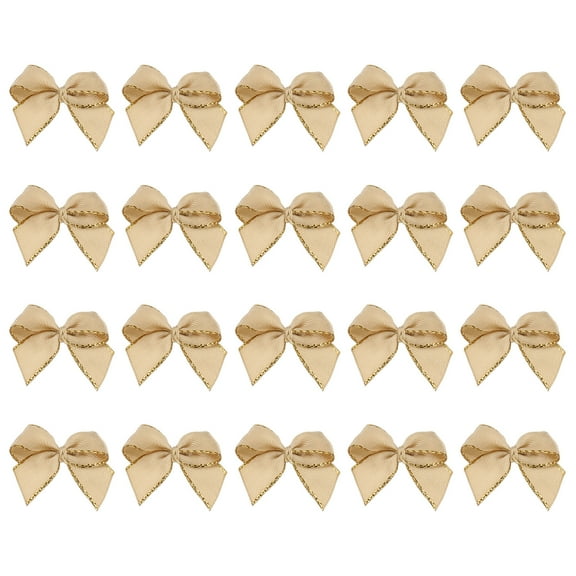 50 Pcs Light Brown Twist Tie Bows for Gift Wrapping and Craft Projects Solid