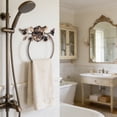 thumbnail image 3 of Vintage Bathroom Towel Ring, Antique Brass Iron Hand Towel Holder, Retro Wall Mounted Bathroom Accessory, 3 of 10