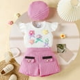 thumbnail image 2 of XZNPDUCQ Toddler Girl Clothes, 2Pcs Baby Girl Summer Outfits Sleeveless Bow Knot Tank Shirts Tops + Shorts Clothing Sets 1-5T Playwear Beach Outfits 3-4 Years,Pink, 2 of 9