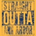 thumbnail image 2 of Straight Outta Ann Arbor Regular Unisex T-Shirt - 2X-Large - Gold, 2 of 6