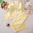 thumbnail image 2 of Agkizg Toddler Baby Girls Summer Pajama Sets,Sleepwear for Kids,Fashion Casual Solid Long Sleeved Top and Pants Two-piece Set Yellow 9 Years, 2 of 5