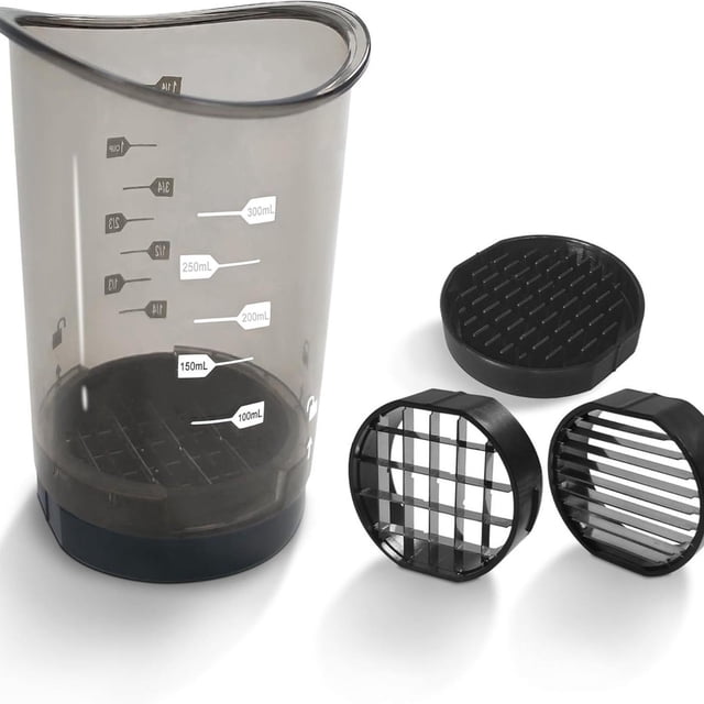 Cateissary Cortador de frutas de acero inoxidable con cuchillas desmontables para todo tipo de frutas y verduras. Cocina y Comedor