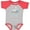 Baseball Heather and Red, variant on Inktastic My Babysitter Loves Me Cute Elephants Clouds Moon and Stars Boys or Girls Baby Bodysuit