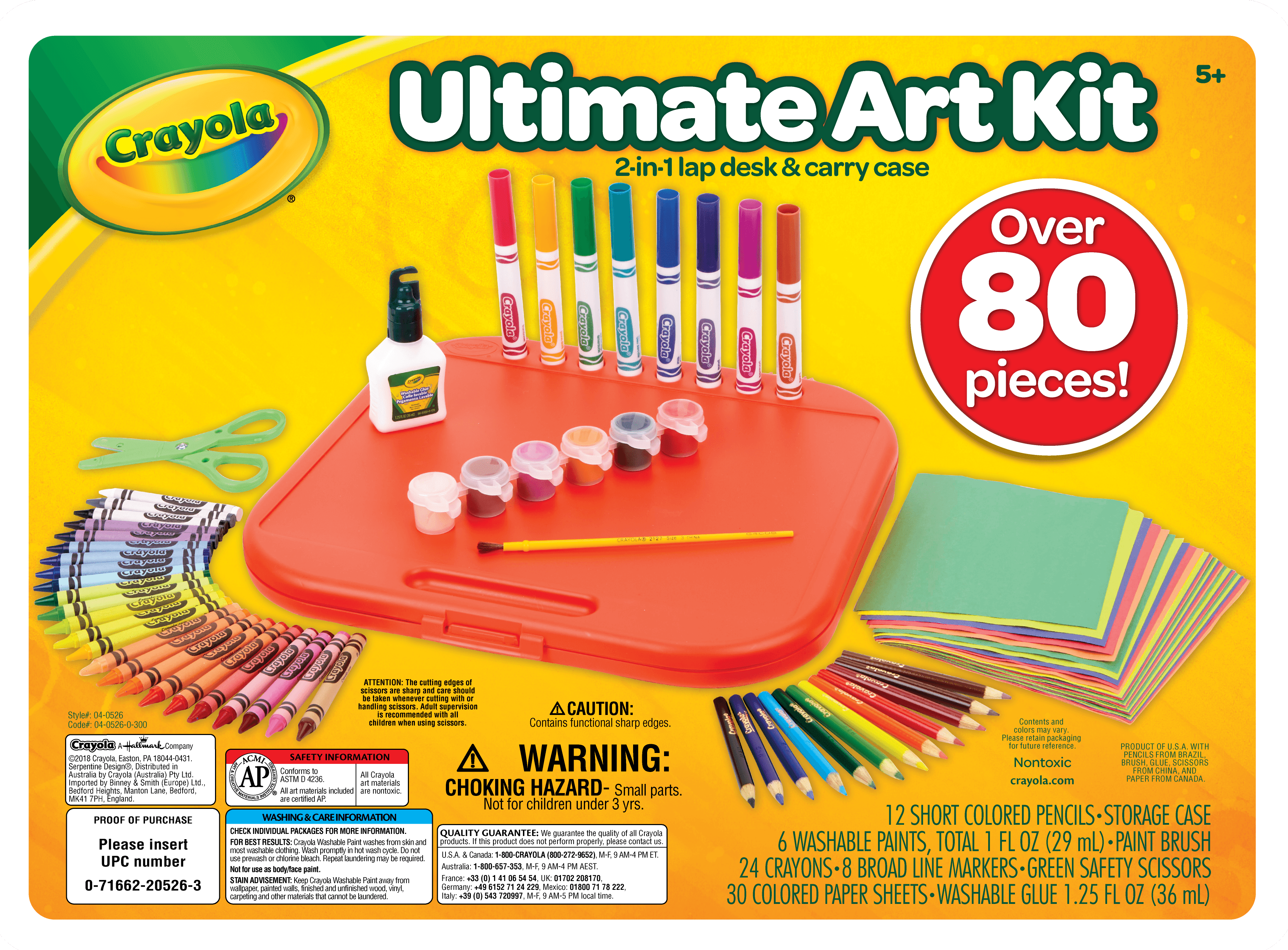 Crayola Ultimate Art Kit with 80 Pieces, Beginner Child, Boys and