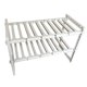 thumbnail image 1 of Two layers Plastic Cutlery Sink Drain Rack Telescopic Stainless Steel Dish Drain Tray Holder White Retractable Rack Shelf for Kitchen, 1 of 4