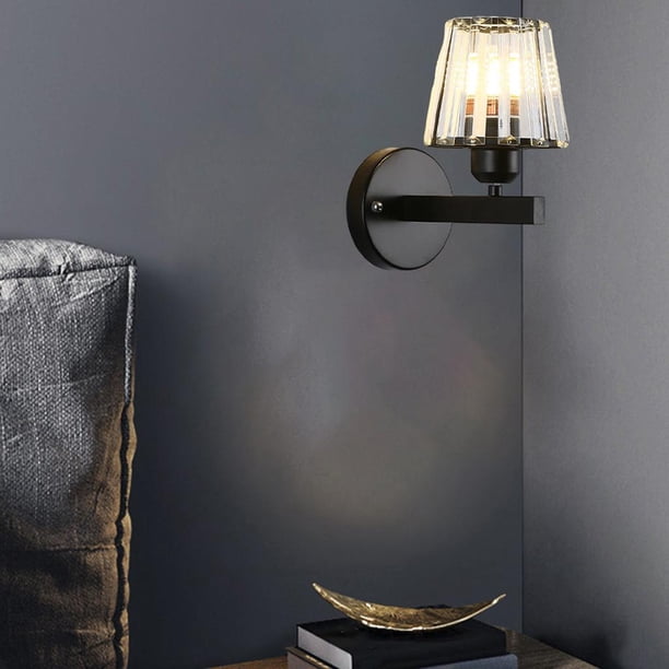 Lámpara de pared nórdica, apliques, iluminación de lámpara de noche E27, LED de ahorro de energía arriba / abajo para la decoración para hogar de la Trapecio negro Salvador lámpara de pared