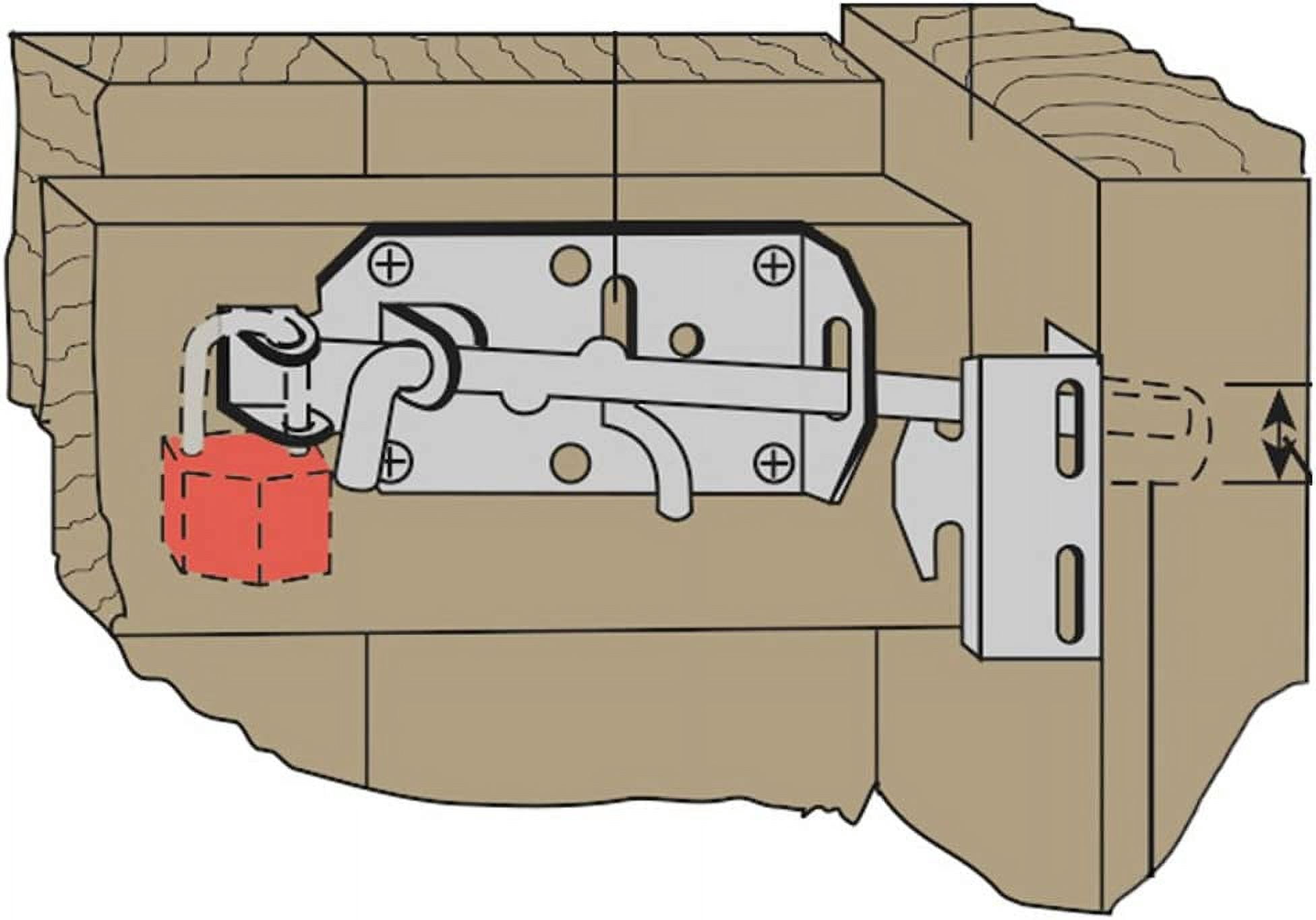 National Hardware N178-616 3" Black Ornamental Gate Latch