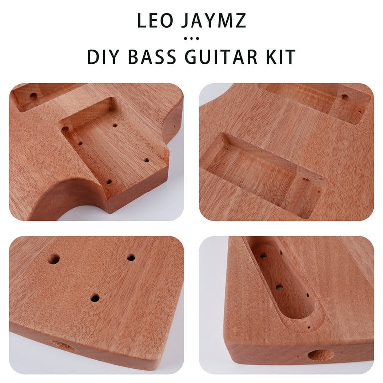 Leo Jaymz DIY Bass Guitar Kit - EX Style, Mahogany Body, Maple